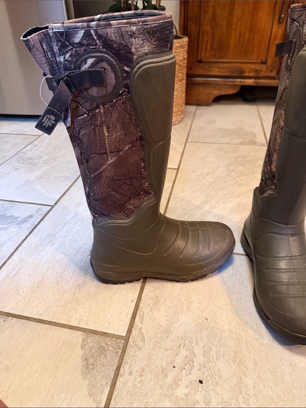 LaCrosse Kids Olive Green Camo Waterproof Boots